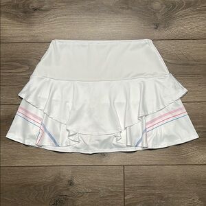 K-Swiss 13” White Layered Tennis‎ Skirt Skort Pockets Size Medium